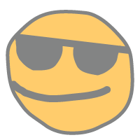 emoji with sunglasses looking confident